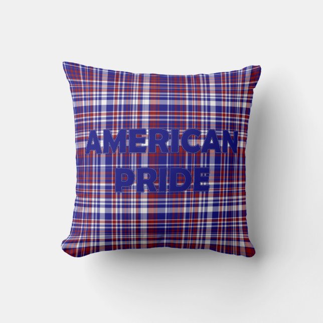 Cojín Decorativo Sq. Pillow,Plaid-American Prige Blue (Anverso)