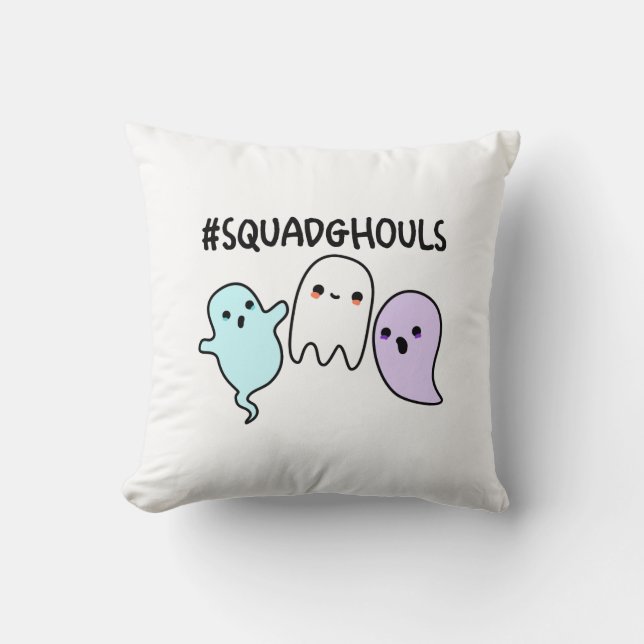 Cojín Decorativo Squad Ghouls Funny Halloween Ghost Pun (Anverso)