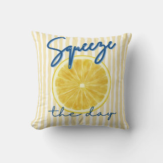 Cojín Decorativo Squeeze the Day Lemon Motivational Quote