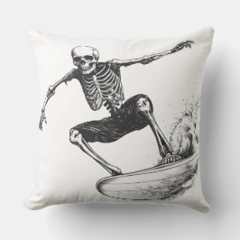 Cojín Decorativo 💀 Squelette Surfeur : Style Minimaliste 🏄♂️