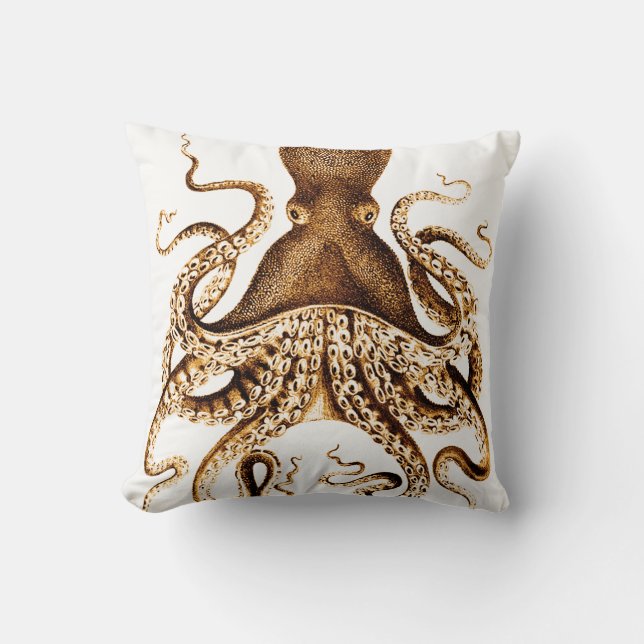 Cojín Decorativo Squid Sepia (Anverso)