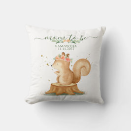 Cojín Decorativo Squirrel Family wildlife MOM TO BE