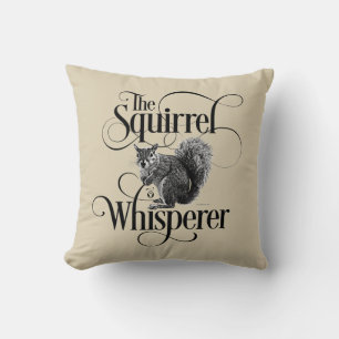 Cojín Decorativo Squirrel Whisperer - divertido amante de las ardil