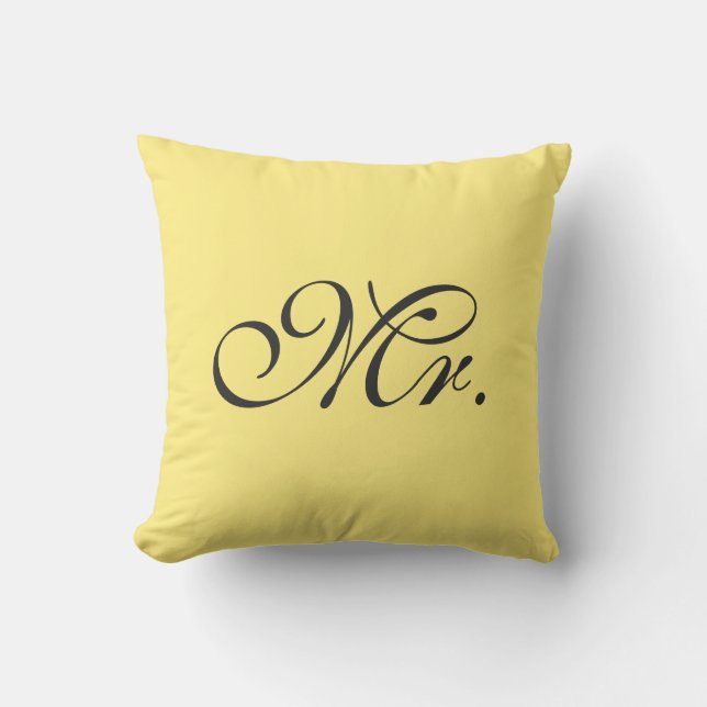 Cojín Decorativo Sr. amarillo limón Pillow (Anverso)