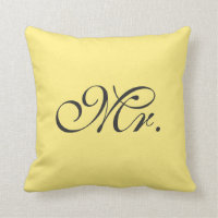 Sr. amarillo limón Pillow