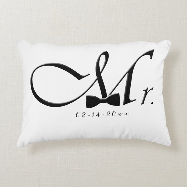 Cojín Decorativo Sr. con Bow Tie (Anverso)