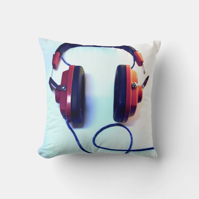 Cojín Decorativo Sr. fresco auriculares de DJ (Anverso)