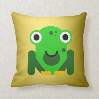Cojín Decorativo Sr. Frog verde personalizado