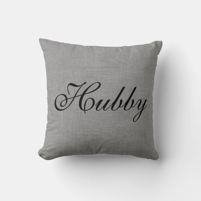 Cojín Decorativo Sr. gris Pillow del marido (Anverso)
