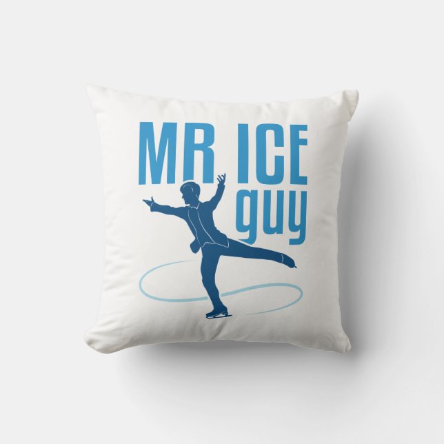 Cojín Decorativo Sr Hombre De Hielo Patinaje Sobre Hielo Hombres Ch (Anverso)
