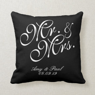 Cojín Decorativo Sr&Mrs.Personalize Black