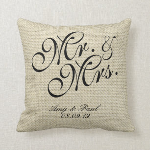 Cojín Decorativo Sr.&Mrs.Personalized Linen