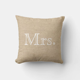 Cojín Decorativo Sr. y señora Burlap Pillow