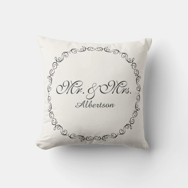 Cojín Decorativo Sr. y señora Wedding Pillow (Anverso)