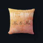 Cojín Decorativo Sr. y Sra. Purpurina Boda Keepsake Elegant Throw P<br><div class="desc">Bonito de colores mixtos Sr. y Sra.,  "Te amo" almohada de conservas boda. Este es un color hermoso y tan único. Qué regalo tan elegante para la novia y el novio.</div>