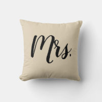 Sra. Script Bedroom Boda Pillow