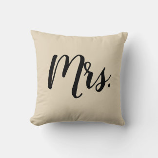 Cojín Decorativo Sra. Script Bedroom Boda Pillow