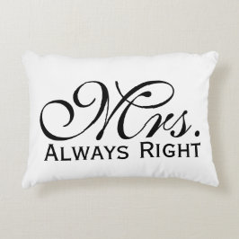 Cojín Decorativo Sra. Siempre Texto De Desplazamiento A La Derecha