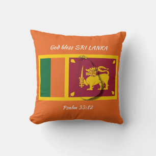 Cojín Decorativo SRI LANKA FLAG Patriotic Scripting Personalizado N
