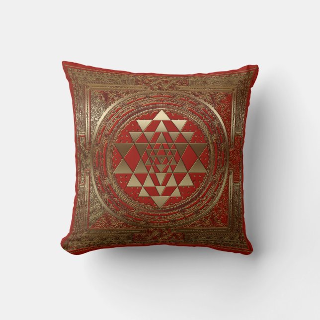 Cojín Decorativo Sri Yantra - Pillow (Anverso)