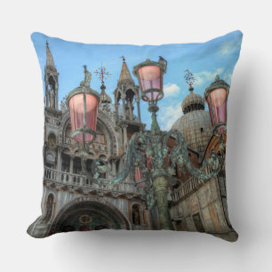 Cojín Decorativo St. Marks y lámpara, Venecia, Italia