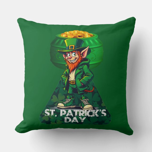 Cojín Decorativo St Patrick’s Day Pot of Gold - almofada (Anverso)