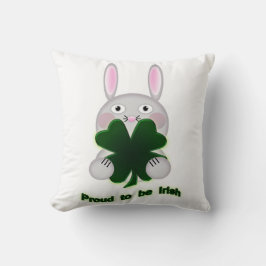 Cojín Decorativo St. Patricks Bunny Orgulloso de ser el Shamrock ir
