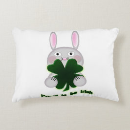 Cojín Decorativo St. Patricks Bunny Orgulloso de ser el Shamrock ir