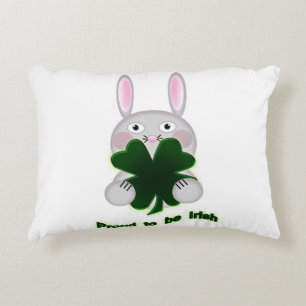 Cojín Decorativo St. Patricks Bunny Orgulloso de ser el Shamrock ir