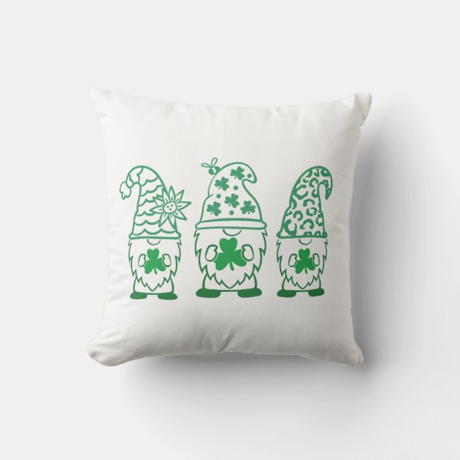 Cojín Decorativo St. Patrick's Day Gnomes-67845 (Anverso)