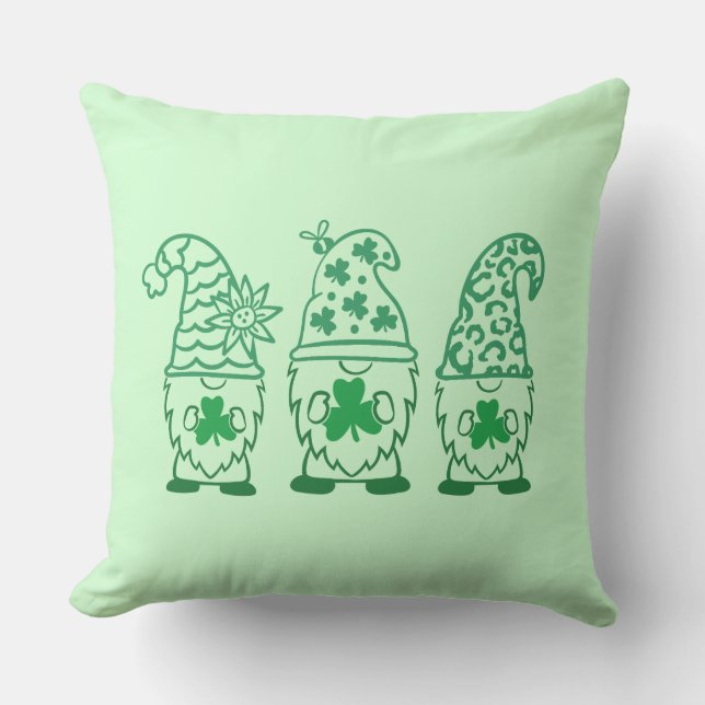 Cojín Decorativo St. Patrick's Day Gnomes-67845 (Anverso)