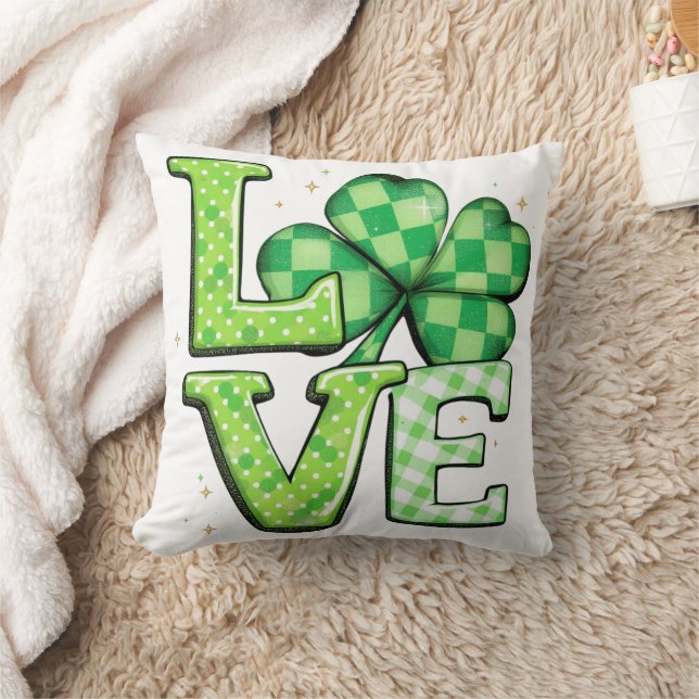 Cojín Decorativo St. Patrick's Day Love Green Irish (Manta)
