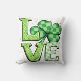 Cojín Decorativo St. Patrick's Day Love Green Irish