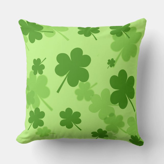 Cojín decorativo St. Patrick's Day Shamrock (Anverso)