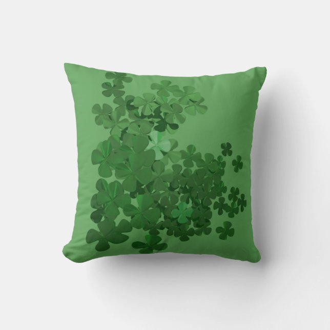 Cojín Decorativo St. Patrick's Day Shamrock (Anverso)