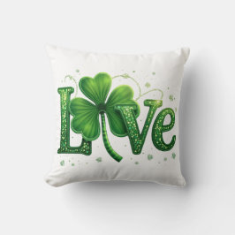Cojín Decorativo St. Patrick's Day Shamrock Love