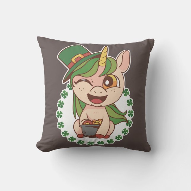 Cojín Decorativo St Patricks Unicorn (Anverso)