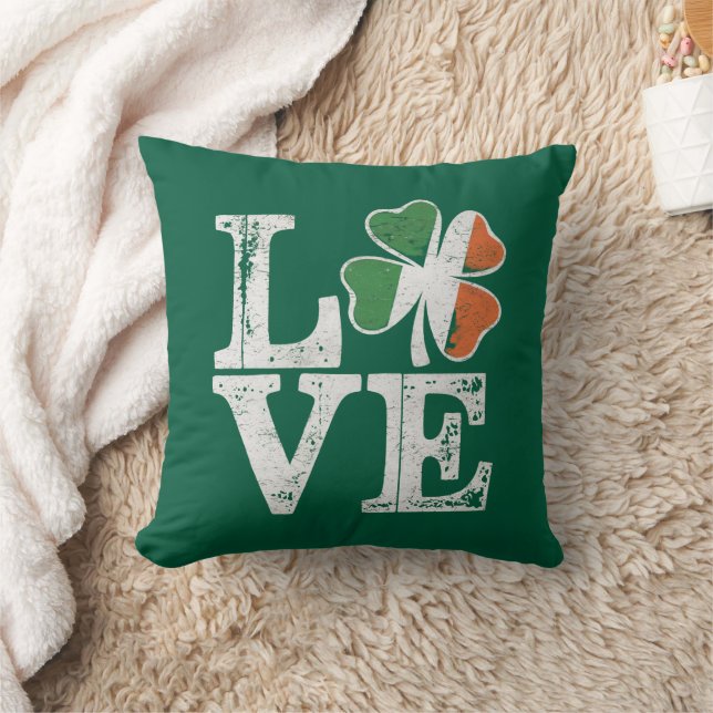 Cojín Decorativo St Patrics Day Love Lucky Irish Shamrock Green (Manta)