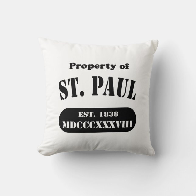 Cojín Decorativo St. Paul Minnesota Throw Pillow (Anverso)