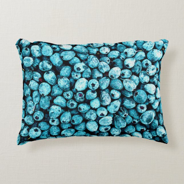 Cojín Decorativo "Stack of Blueberry Fruit" Foto Cute. ¡Hazte con u (Anverso)