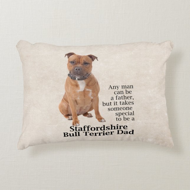 Cojín Decorativo Staffie Dad Pillow (Anverso)