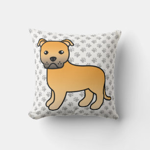 Cojín Decorativo Staffie inglés cervato Lindo perro de dibujos anim