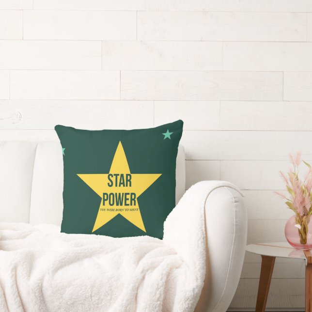 Cojín Decorativo Star Power — 90s Retro Throw Pillow  (Sofá)