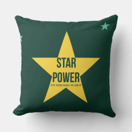 Cojín Decorativo Star Power — 90s Retro Throw Pillow