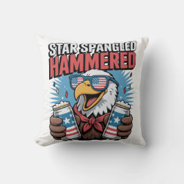 Cojín Decorativo Star Spangled Ammered Águila Patriótica Blanco Roj