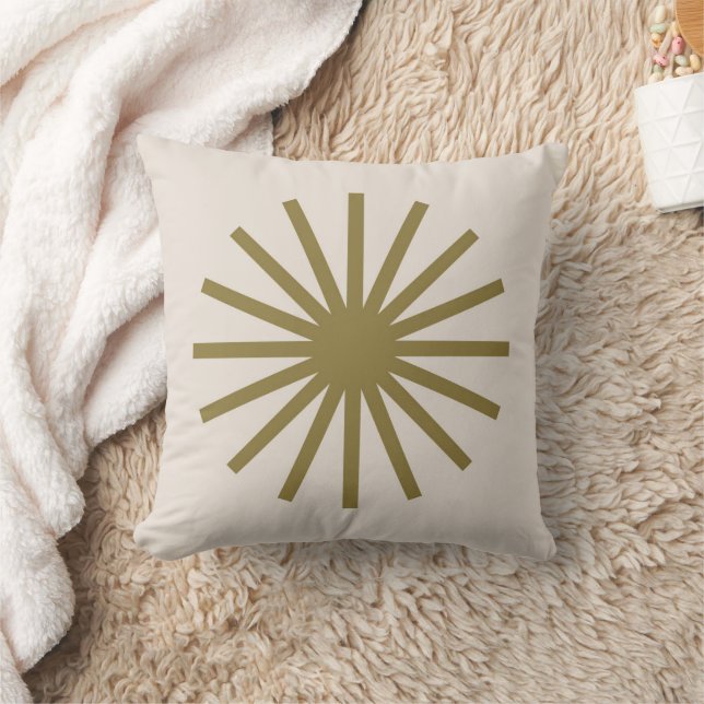 Cojín Decorativo Starburst Gold & Linen White (Manta)