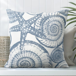 Cojín decorativo Starfish Azul y Blanco