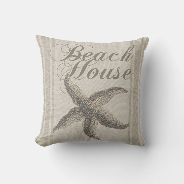 Cojín Decorativo Starfish Beach House Seashore Coastre (Anverso)