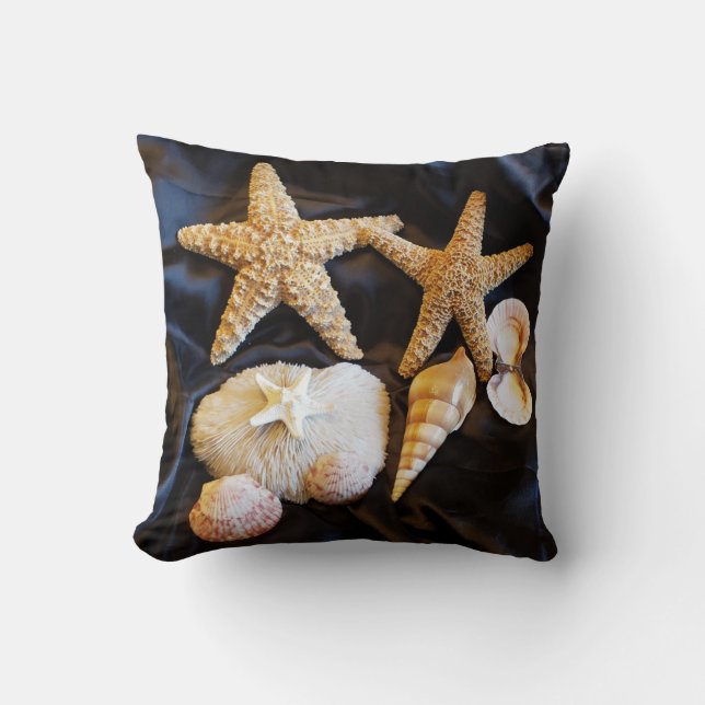 Cojín Decorativo starfish seashelhelhells sealife beach still life  (Anverso)
