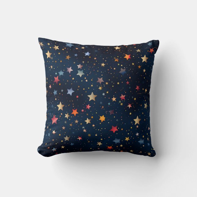 Cojín decorativo Starry Sky de medianoche (Anverso)